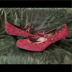 Size 10 Burgundy/Wine Mary Jane Heels